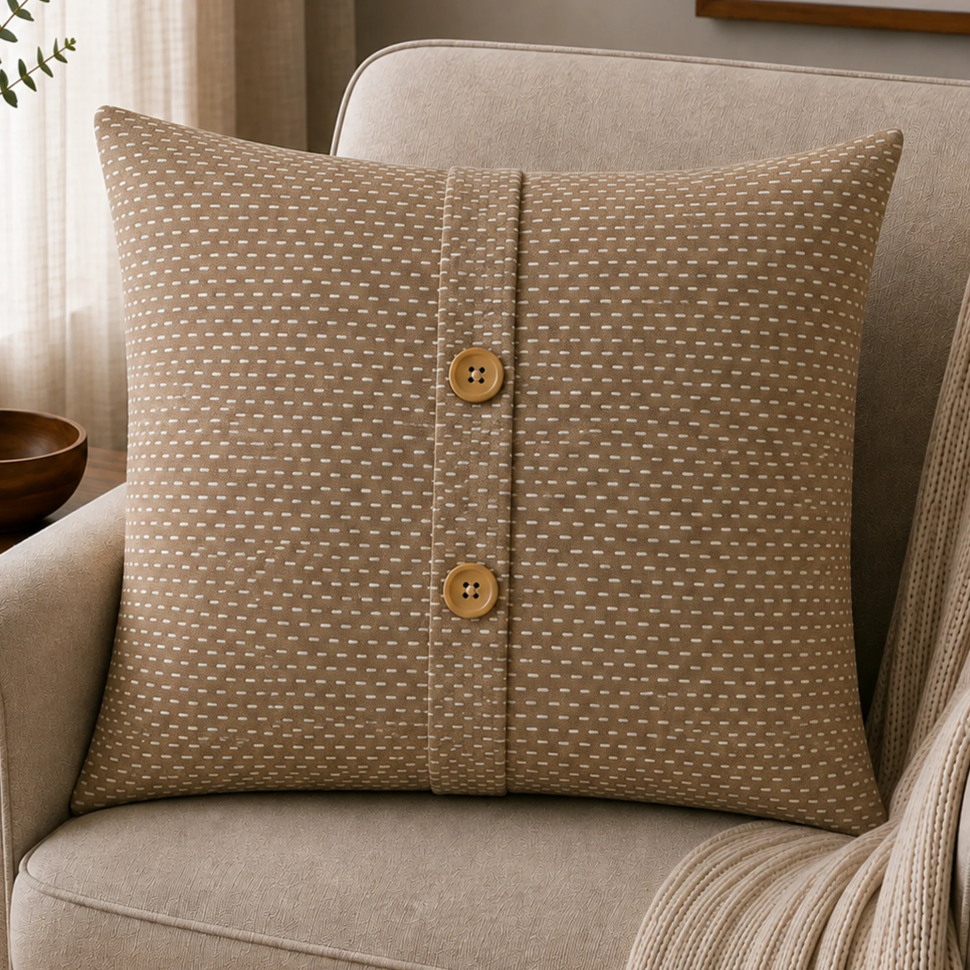 Button-Front Kantha Stitch